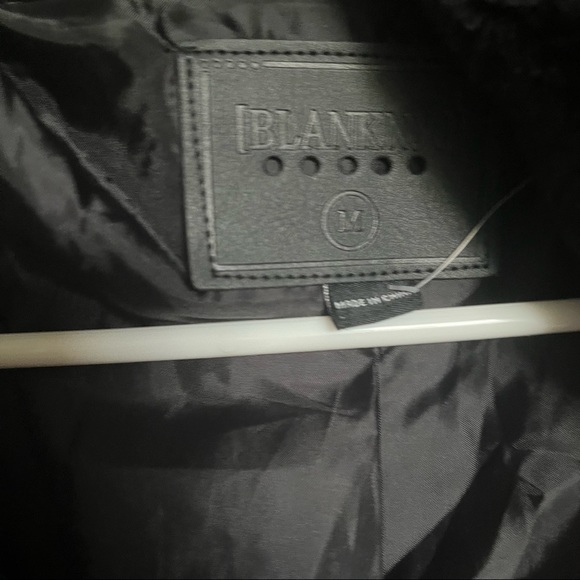 Blank NYC Black faux fur trench coat - Picture 4 of 6